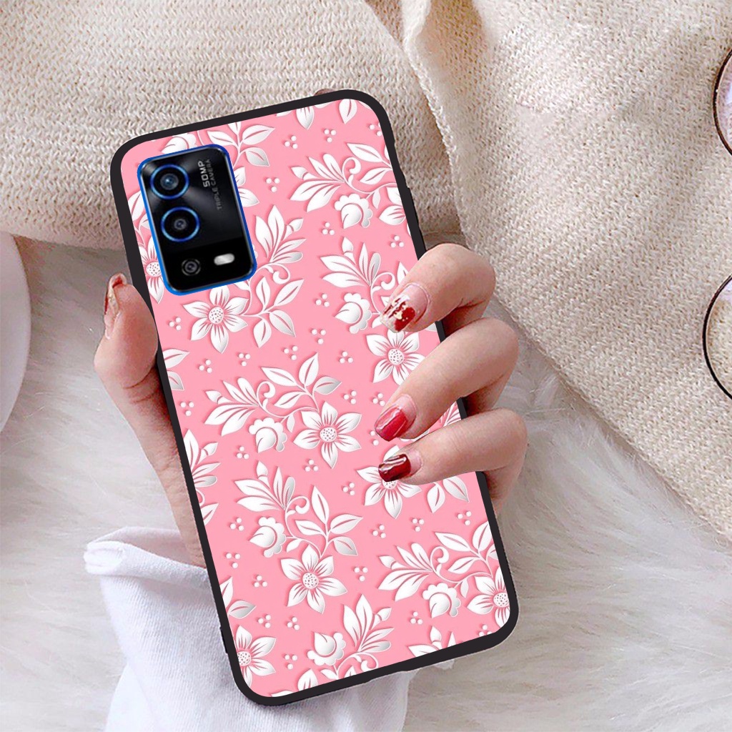 Ốp lưng Oppo A55 4G viền dẻo TPU BST Hoạ Tiết Hoa