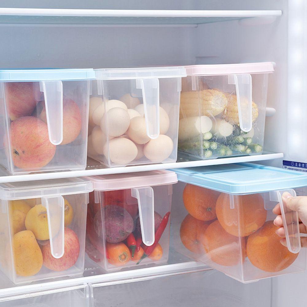 Hộp Đựng Thực Phẩm Bằng Nhựa Trong Suốt Có Tay Cầm Tiết Kiệm Không Gian Cho Tủ Lạnh