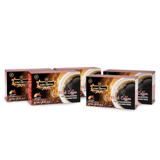 Combo 10 Cà Phê Hòa Tan 100% Đen Thuần Khiết KING COFFEE - Hộp 15 gói x 2g - Không Đường