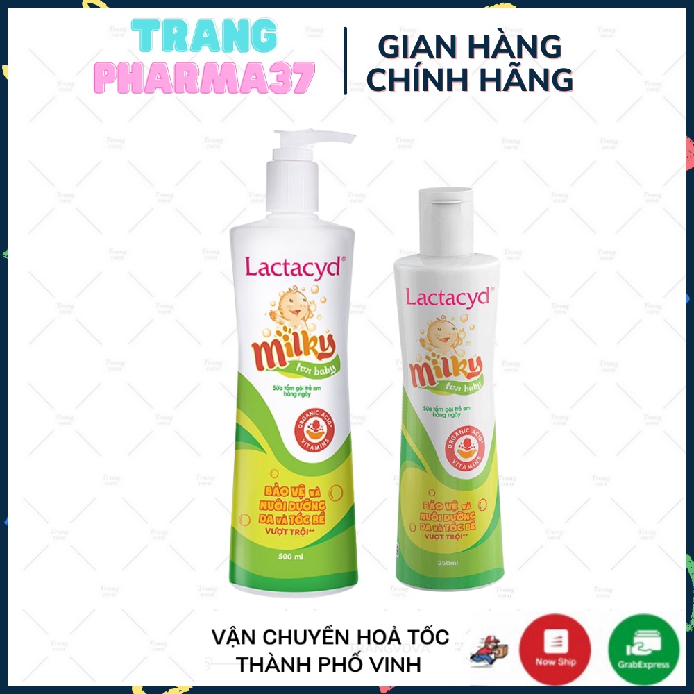 [CHÍNH HÃNG]Sữa Tắm Gội Trẻ Em Lactacyd Milky Bảo Vệ, Nuôi Dưỡng Da &amp; Tóc Bé