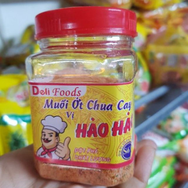 Hộp 100g muối chua cay Hảo Hảo / muối Tây Ninh / muối Ô Mai