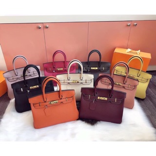 Túi Hm birkin công sở size 30cm da sần full hộp (ảnh thật)