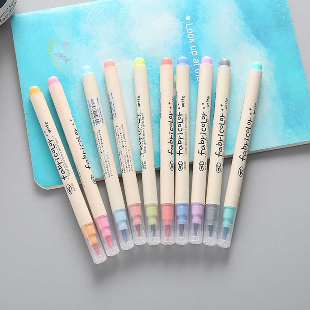 LE 10 Pcs Watercolor Brush Pens Set Marker Pens for Painting Drawing Coloring Stationery @VN