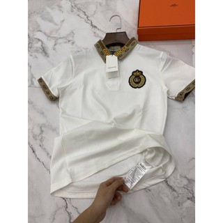 Áo thun cổ trụ thêu logo GD nôi bật hàng bao chất(chất liệu thun cotton gai 100%)