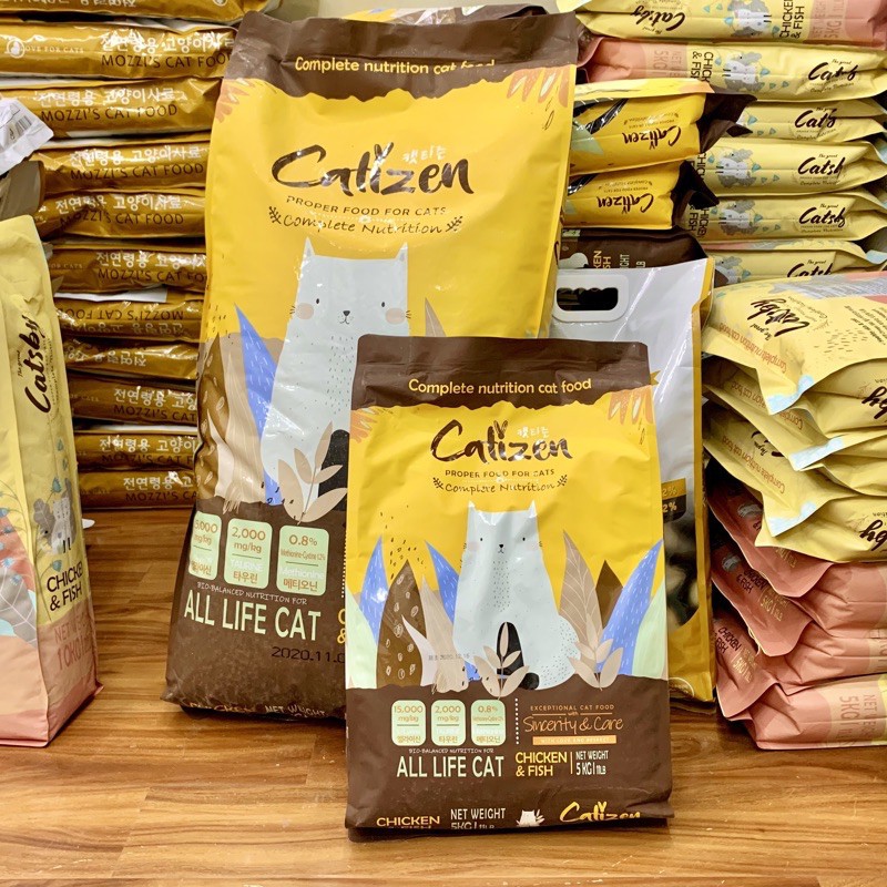 Thức ăn hạt cho mèo hạt Catizen Hàn Quốc - Túi 1kg hạt Catizen siêu tiết kiệm