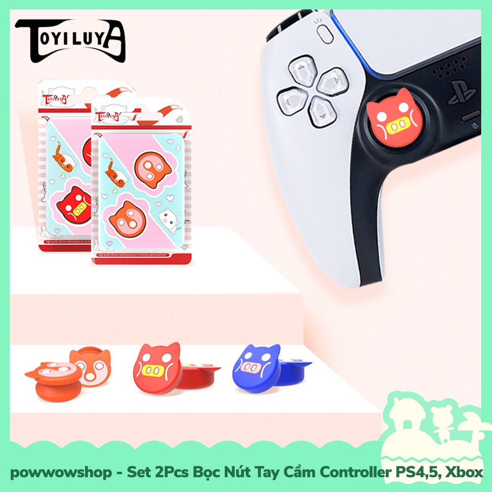 [Sẵn VN - Hỏa Tốc] Phụ Kiện Set 2Pcs Bọc Nút Cần Xoay Analog Tay Cầm Controller Pro, PS4, PS5, Xbox One Pig &amp; Fox