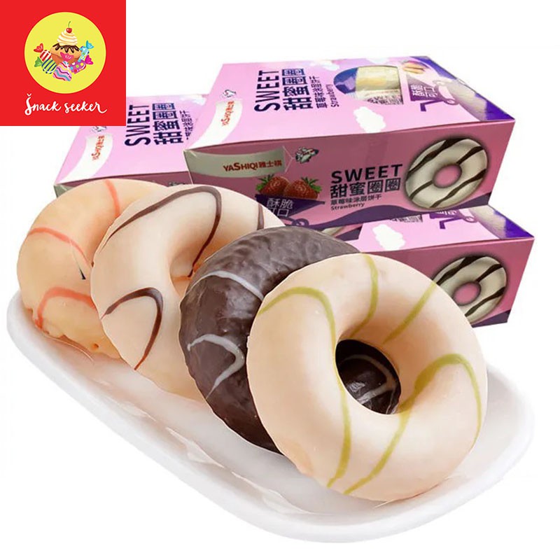 ( HÀNG SẴN ) Bánh Rán Donut Kem Cheese Socola 2 vị siêu ngon - Đồ ăn vặt Trung Quốc - Snackseeker