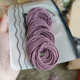 Set 100 dây  thun buộc tóc túi zip