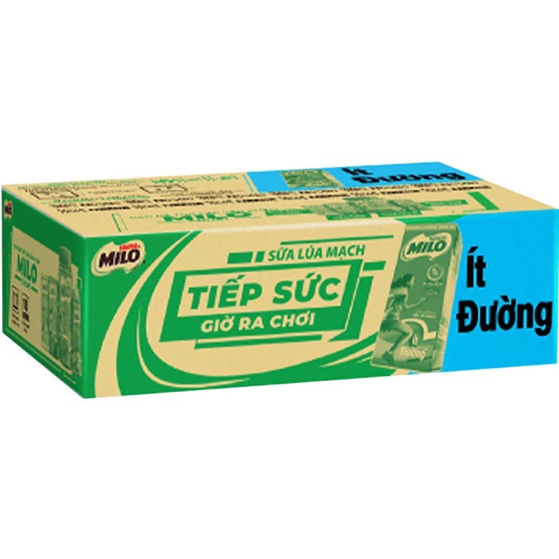 MILO ít đường 180ml 1 thùng/ 12 lốc