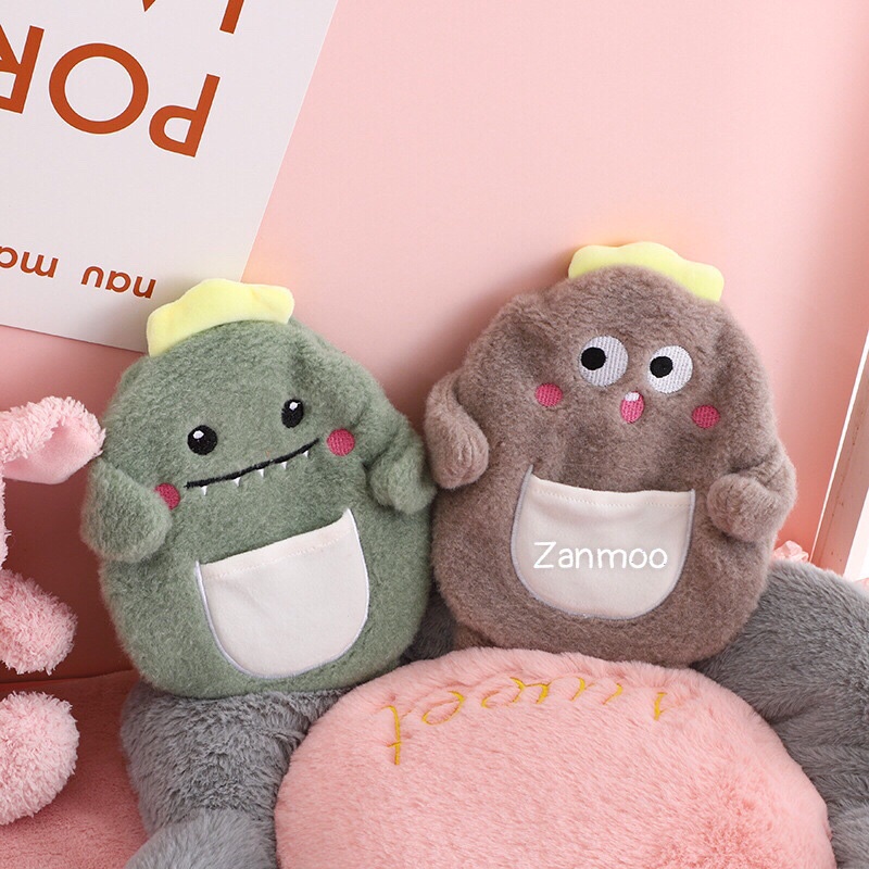 Túi Chườm Nóng lạnh Khủng Long Cute Zanmoo, túi sưởi ấm mùa đông