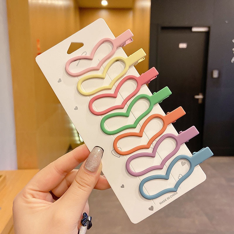 Set 10 Kẹp Tóc Đơn Giản Màu Sắc Ngọt Ngào