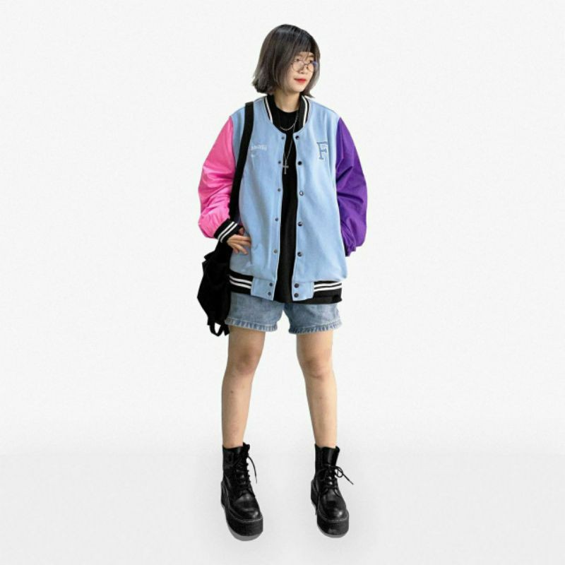 Áo khoác Dù Bomber jacket FEARLESS form rộng unisex (Ảnh thật)