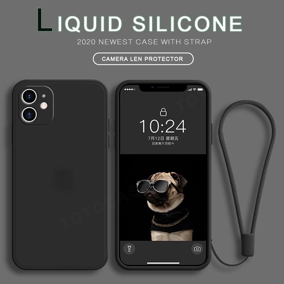 Ốp lưng silicon mềm màu trơn cho compatible for Apple iPhone 6 6S 7 8 Plus X XS MAX XR 11 Pro max SE 2020 2