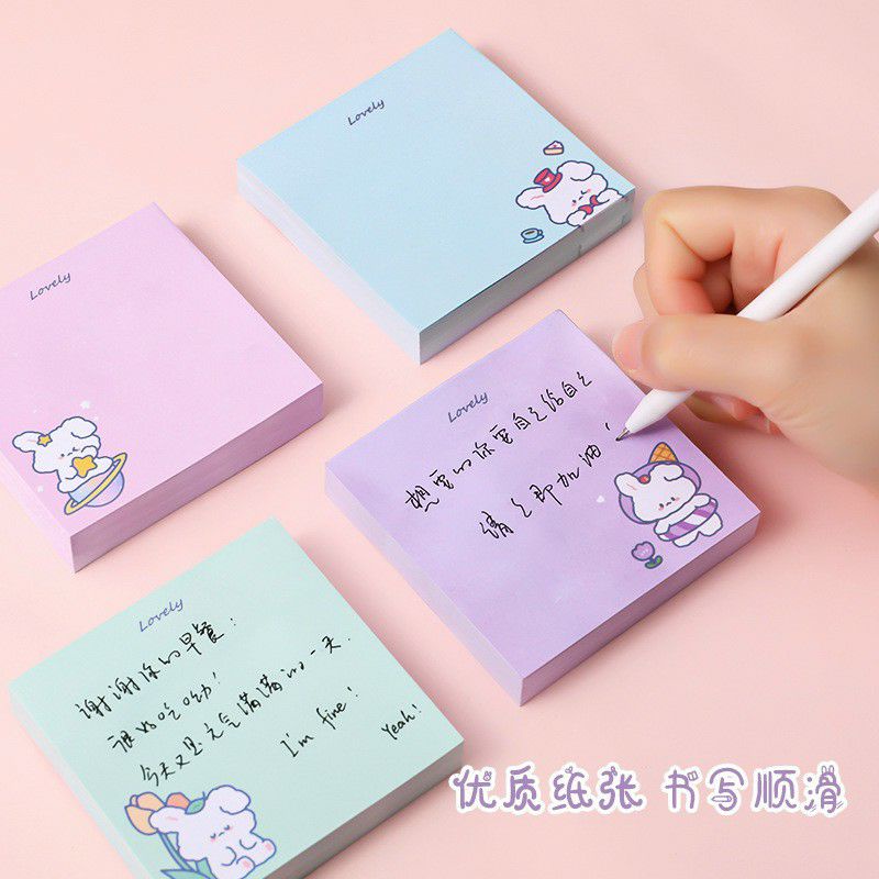 [Mã LIFEBOOK2 giảm 10% đơn 0Đ] Giấy Note, Giấy Ghi Chú Tập 80 Tờ Hình Vuông Màu Pastel Dễ Thương BiTi Store