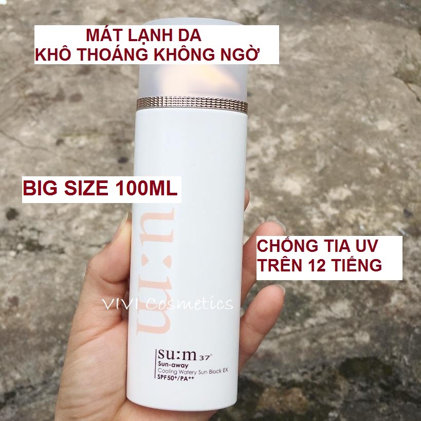 HÀNG TÁCH SET_Chống nắng cao cấp mát da SUM Cooling Watery Sun Block