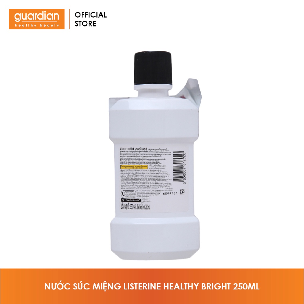 Nước súc miệng làm trắng răng Listerine Healthy Bright 250ML