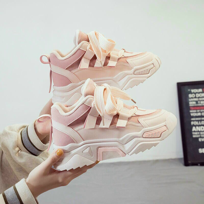Giày Thể Thao Nữ Cute - Sneaker Nữ - Thời Trang Đường Phố - Glow Pink - Có Box