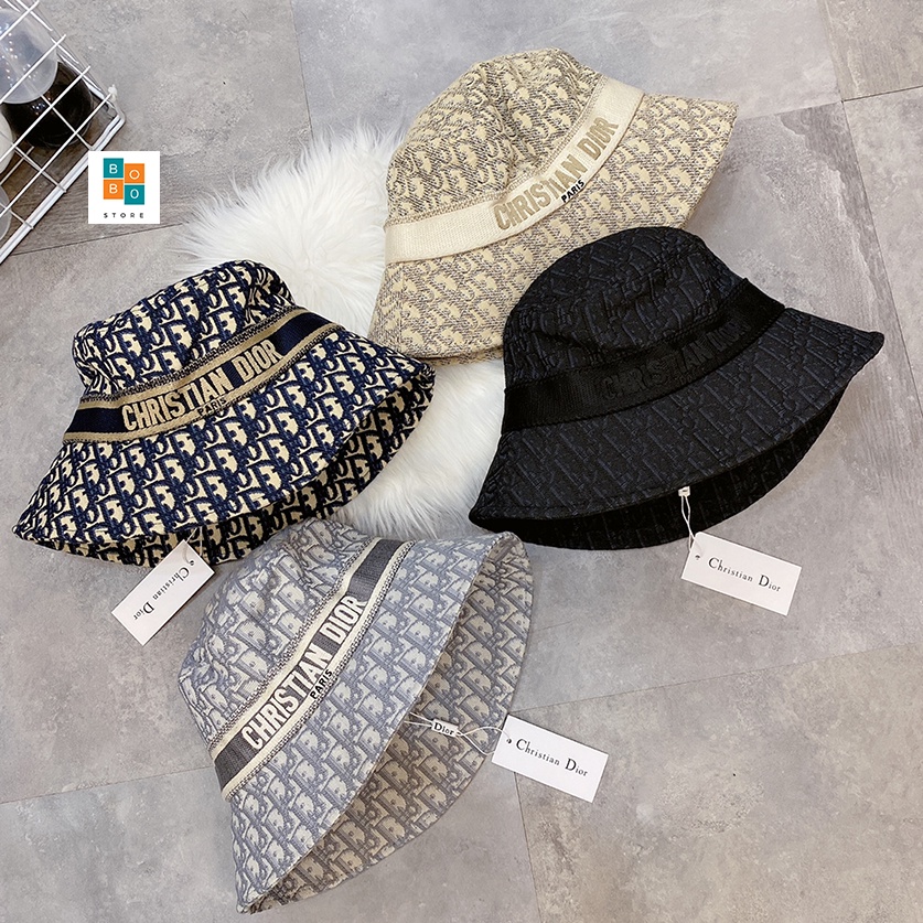 Mũ bucket dior họa tiết thổ cẩm  đa sắc màu - siêu sang chảnh - hot trend