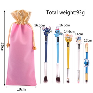 Bộ 5 Cọ Trang Điểm Phấn Mắt Hình Stitch Dễ Thương