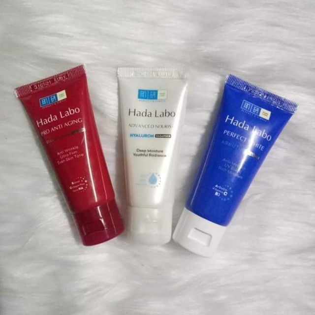 HÀNG DÙNG THỬ-Sữa rửa mặt Hada Labo 20g/25g( xanh-đỏ-trắng)