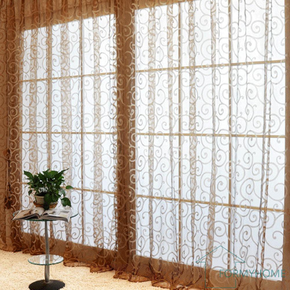 Rèm cửa sổ bằng vải tuyn đan mây phong cách hiện đại