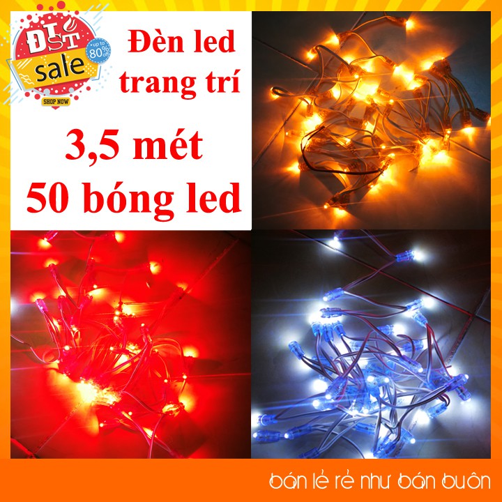 ✅ [RẺ NHẤT VIỆT NAM ] ⚡ Đèn led dây trang trí không chớp 50 bóng led 3,5 mét