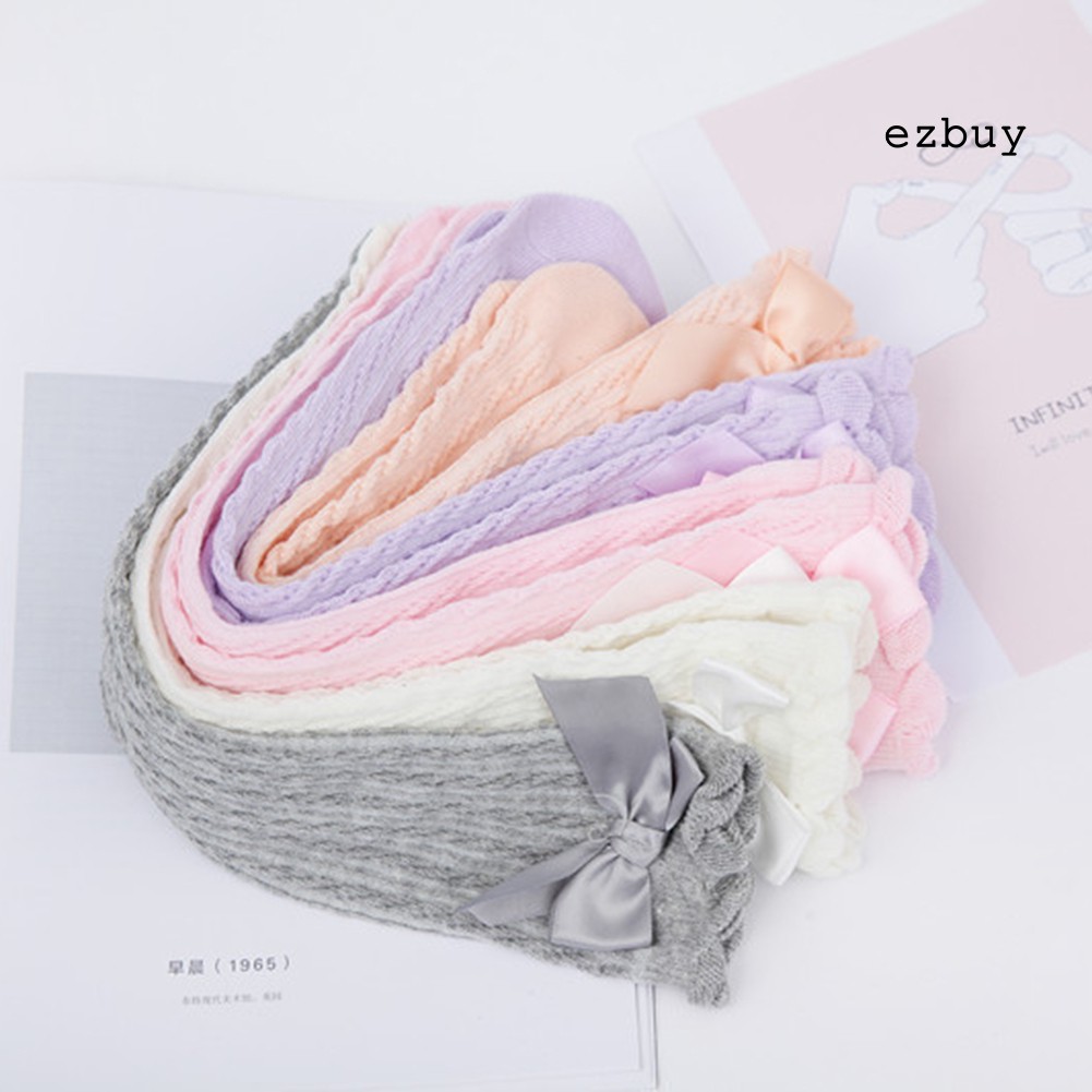 Tất Cổ Cao Đến Đầu Gối Đính Nơ 32cm Thời Trang Cho Bé Gái