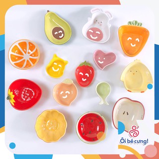 Bát Ăn Dặm Bát Gốm Sứ Cao Cấp Hình Thú, Hoa Quả Đáng Yêu Cho Bé