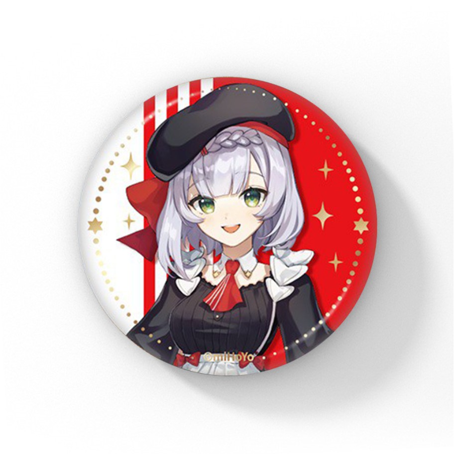 Huy hiệu cài áo IN HÌNH Genshin Impact Noelle Diluc ver gà rán game chibi dễ thương