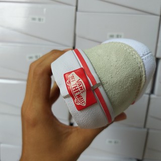 🎁[Sale off] Giày thể thao old skool 8 kẻ sọc đỏ ( Mũi Da Lộn Xịn)