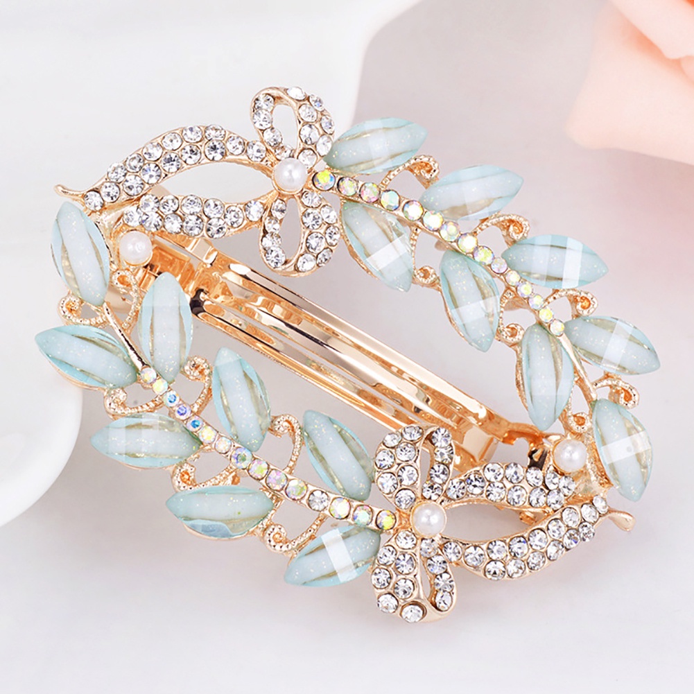 Kẹp tóc trang trí hình cánh bướm đính đá/ngọc trai thời trang cho nữ