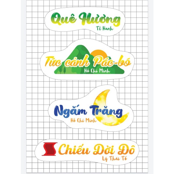 STICKER TỰA BÀI VĂN 8