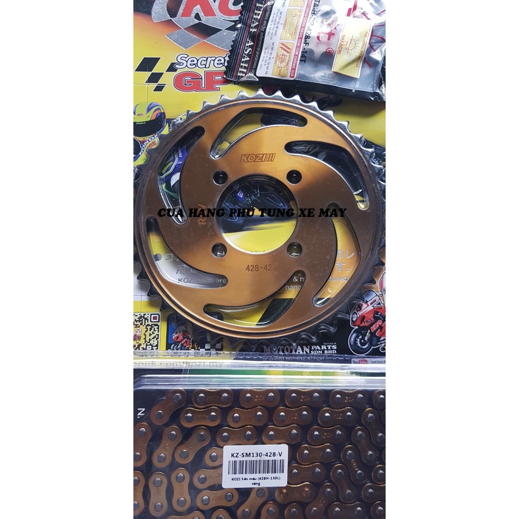 Trọn bộ sên nhông dĩa KOZI 10 li cho xe Suzuki Sport