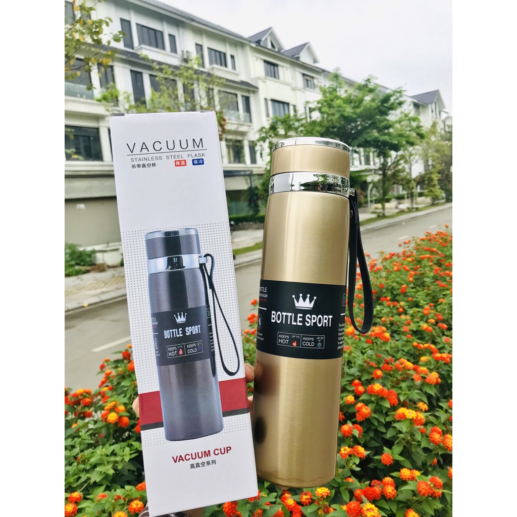 Bình giữ nhiệt nóng lạnh 1000ml inox cao cấp