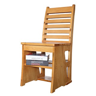 Ghế thang đa năng thắp hương, lấy sách bằng gỗ thông - GT01