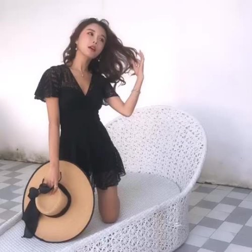 đồ bơi tay dàiBộ đồ tắm suối nước nóng Victoria váy nữ một mảnh màu đen che bụng mỏng gợi cảm có gọng áo cỡ lớn b | BigBuy360 - bigbuy360.vn