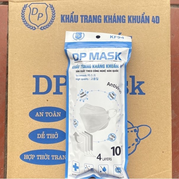 Set 50 Khẩu Trang 4D KF94 Hàn Quốc Chống Bụi Mịn, An Toàn Và Kháng Khuẩn - Hàng Công Ty Chính Hãng K138