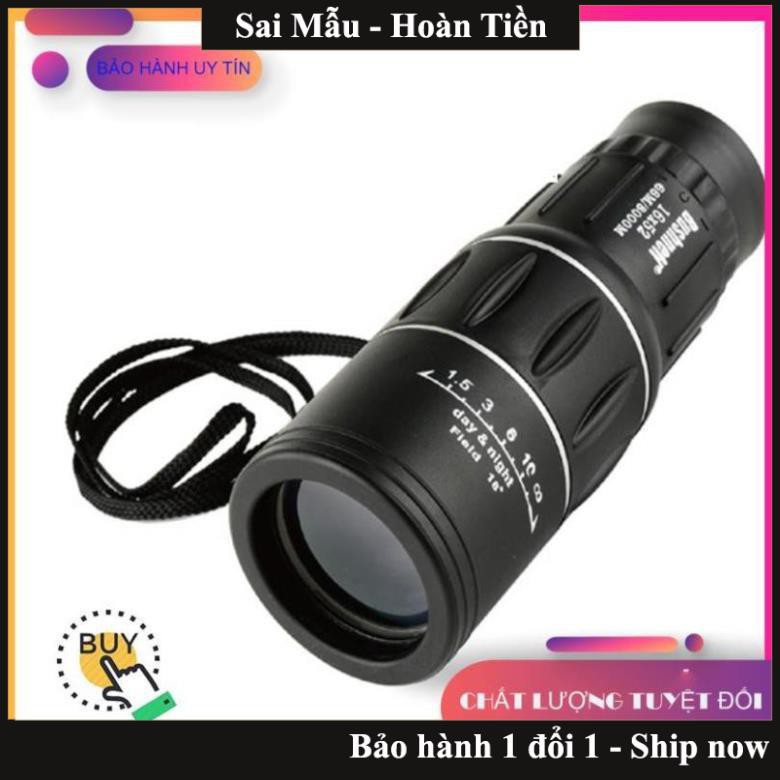 Ống nhòm một mắt Bushnell 16x52 siêu nét, hỗ trợ nhìn và chụp ảnh từ xa ( tặng kèm phụ kiện kẹp điện thoại + bao đựng)