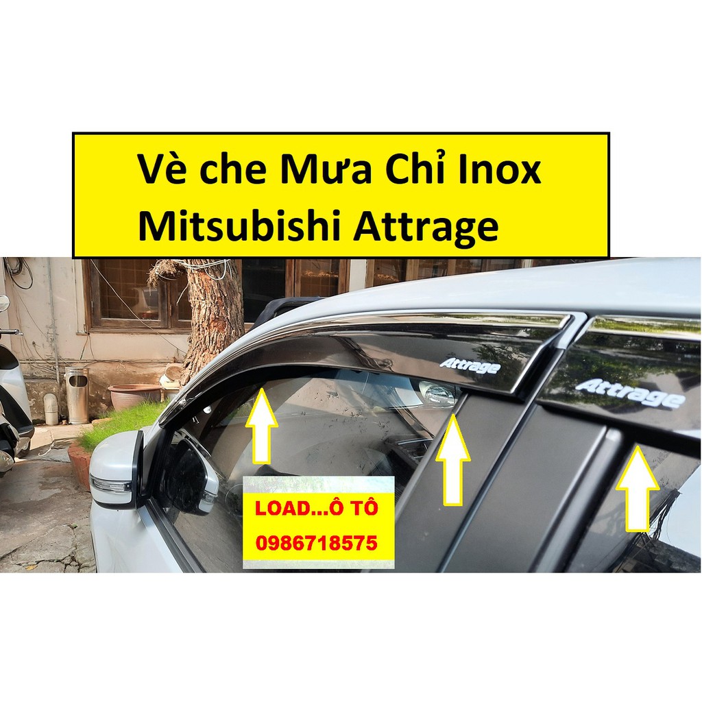 Vè Che Mưa Xe Mitsubishi Attrage Nhựa Đen Loại 1 Cao Cấp