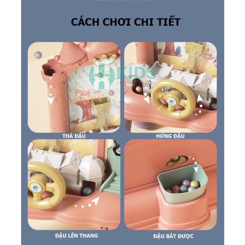 Đồ chơi máy bắt hạt đậu kèm vô lăng có đèn nhạc vui nhộn mẫu mới Vòng quay mặt trời