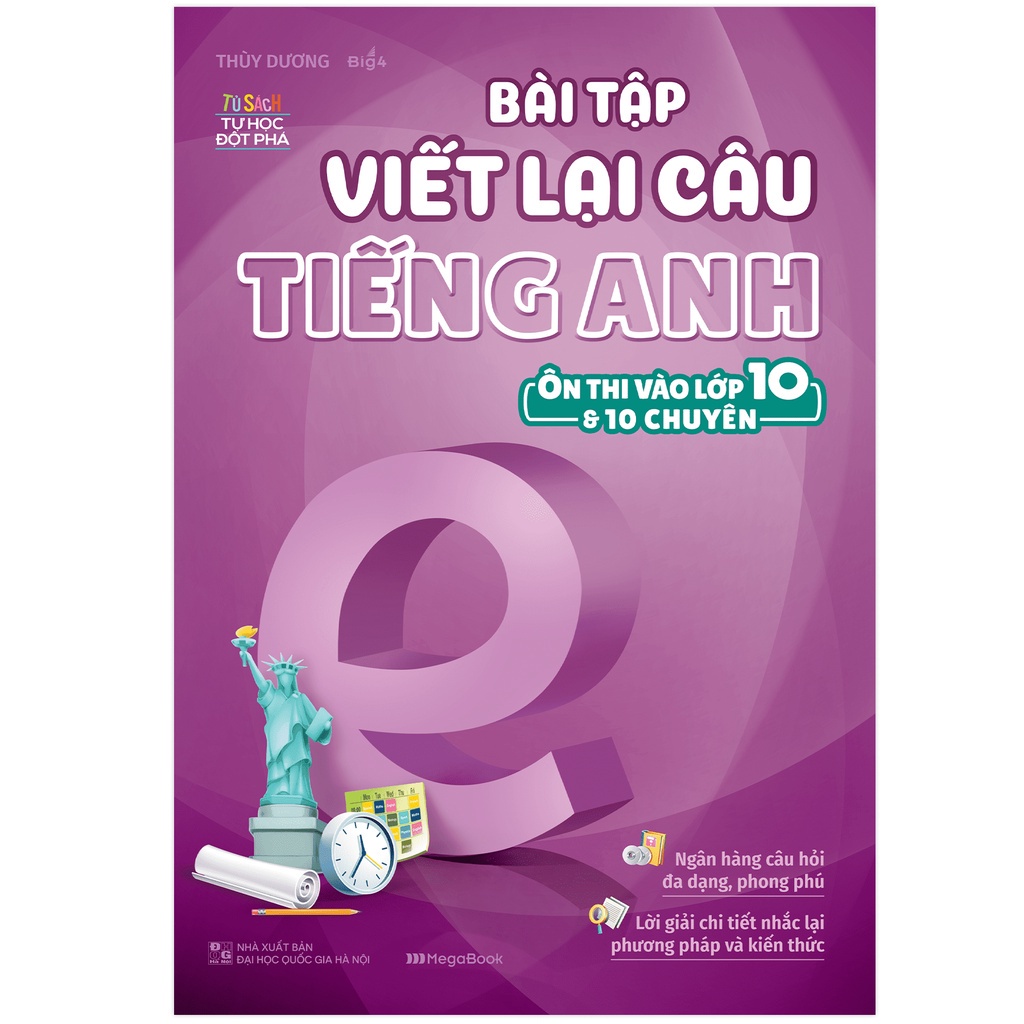 Sách - Trọn bộ Bài tập Tiếng Anh ôn thi vào lớp 10 và 10 chuyên 8 Cuốn Lẻ tùy chọn MEGATHCS9396TC