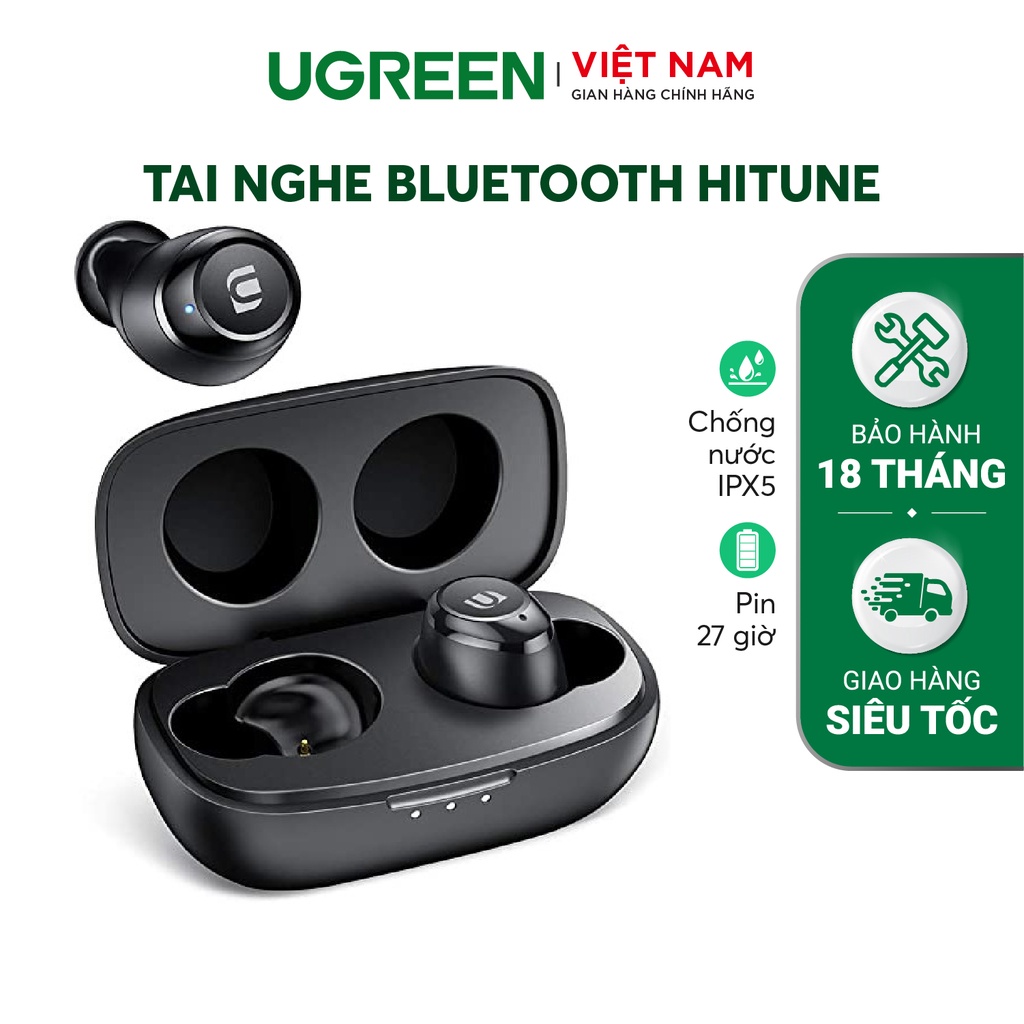 Tai nghe Bluetooth TWS UGREEN Hi tune WS100 Chống nước IPX5 sạc không dây 80606
