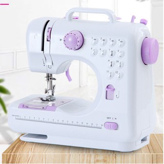 Máy may mini gia đình ufr 705 | máy khâu mini gia đình 12 đường may, có vắt sổ, may được vải thun có chân vịt