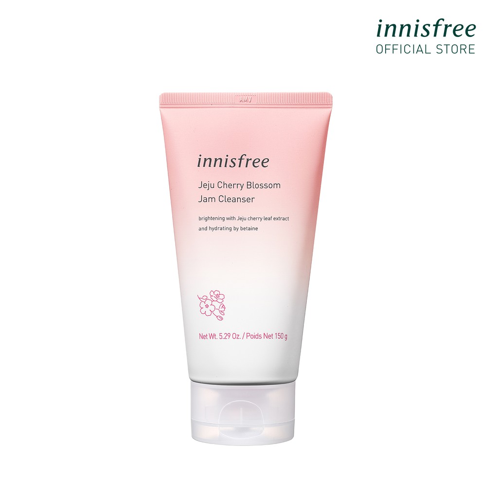 [Mã FMCGMALL -8% đơn 250K] Sữa rửa mặt dưỡng sáng hoa anh đào innisfree Jeju Cherry Blossom Jam Cleanser 150g