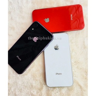 Ốp lưng iPhone XR lưng kính viền màu TPU dẻo