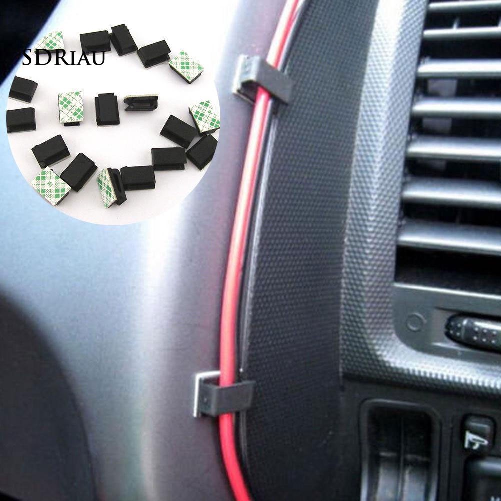 Bộ 10/20/100 kẹp cố định dây điện dán trong xe hơi tiện dụng