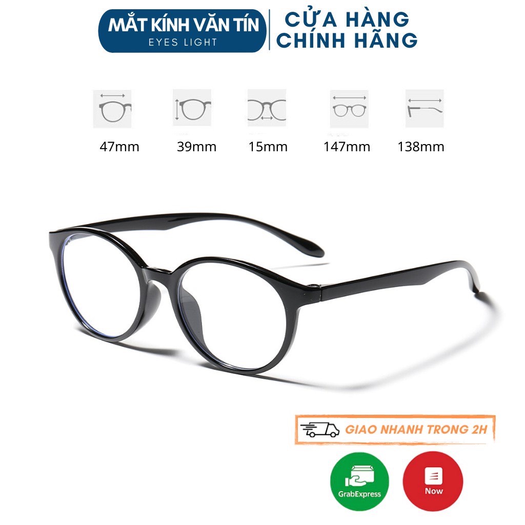 Gọng kính giả cận tata Eyes Light T153 mắt kính nữ tròn càng nhựa cao cấp | WebRaoVat - webraovat.net.vn