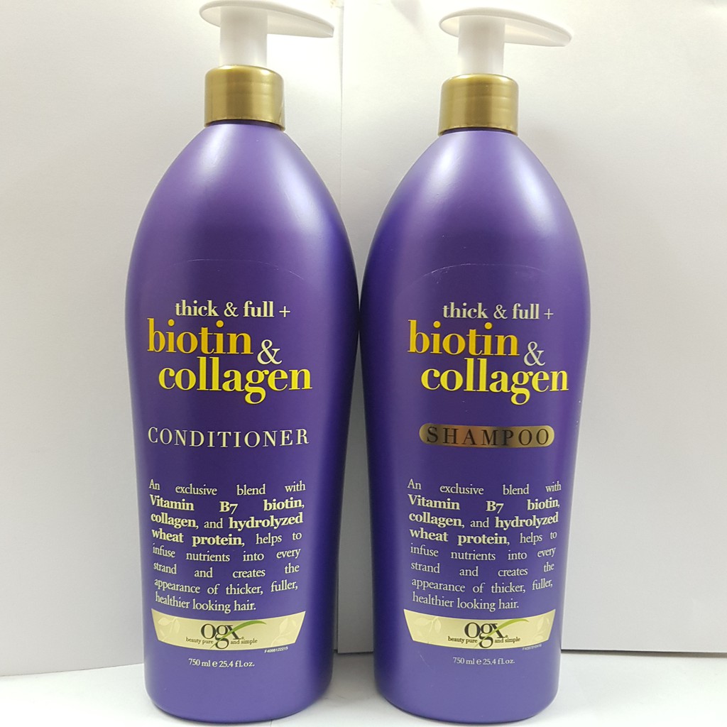 Bộ dầu gội xả Biotin collagen 750ML USA