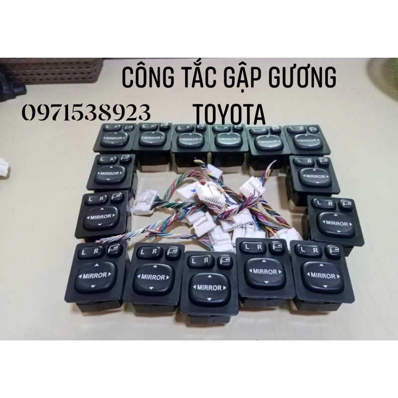 CÔNG TẮC GẬP GƯƠNG CÓ CHỈNH MẶT BÃI XỊN THÁO XE TOYOTA MITSUBISHI