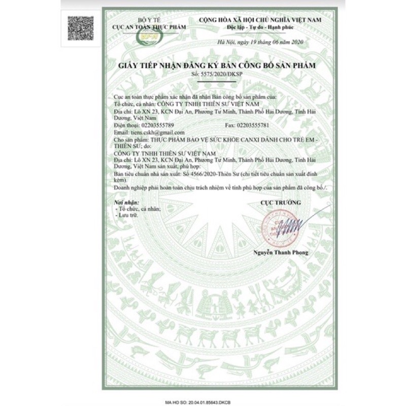 CANXI TRẺ EM TIENS